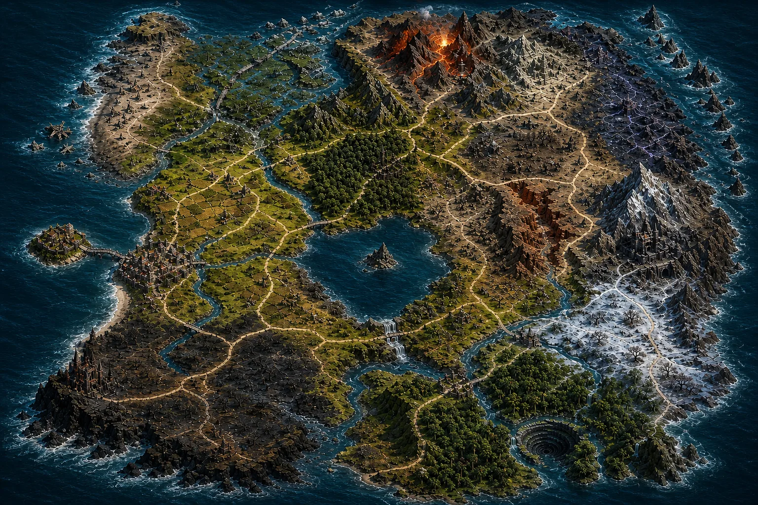 Illustrated map of the Vale